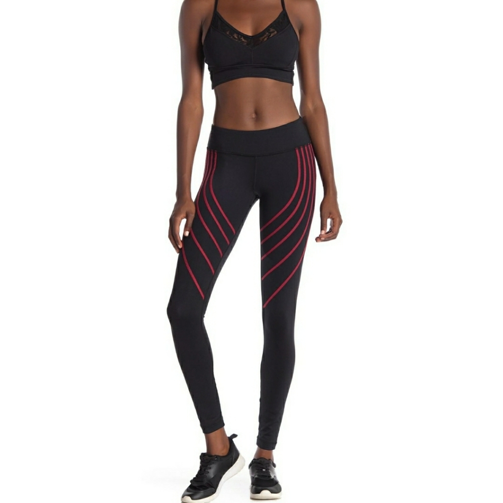 VIMMIA Revolve Strive Black Red Leggings Womens Size Large NWT